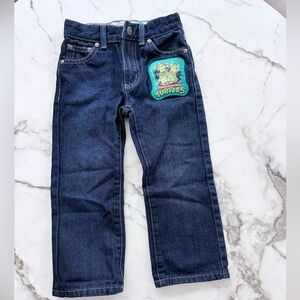 Nickelodeon Dark Blue Denim Kids Jeans with TMNT Patch